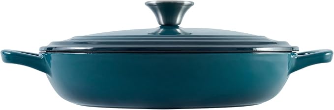 Flavehc Braiser Enameled Cast Iron Braiser 3 qt Braiser Pan - Image 9