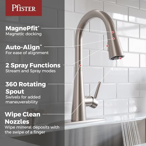 Pfister F-529-7BARGS Pull-Down Kitchen Faucet, Stainless Steel