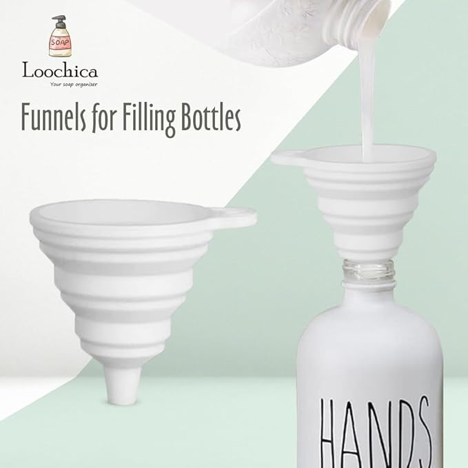 LOOCHICA 2 Pack Glass Soap Dispenser Set - Image 4
