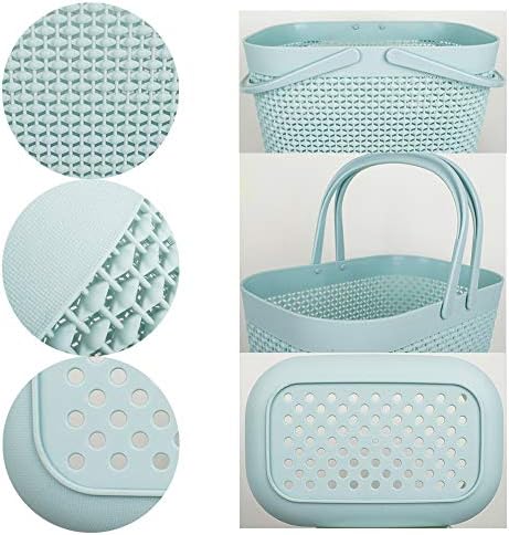 Plastic Portable Shower Caddy Basket, Storage Organizer with Handle