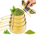 13pcs Gold Stainless Steel Measuring Cups and Spoons Set, Including 8