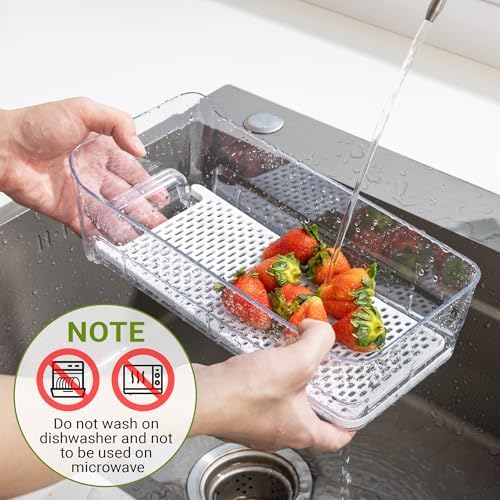 Imncya 6 Pack Clear Fridge Organizers