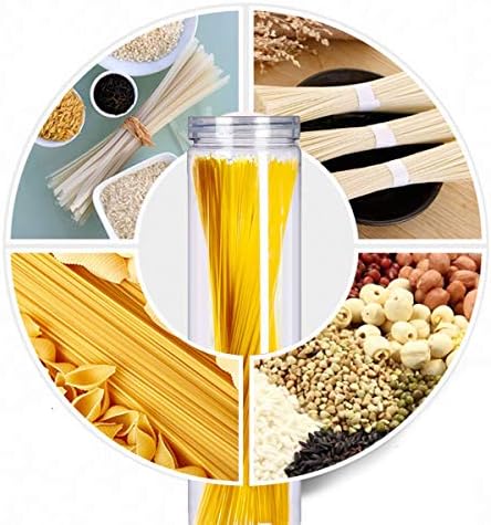 3Pcs Clear Plastic Food Storage Jar with Lid, Plastic Spaghetti Pasta