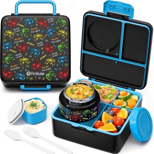 Fimibuke 60oz Kids Bento Lunch Box with 8.5oz Thermo Food Jar