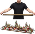 Large Wooden Serving Tray with Handles 40 x 7.9 Inch Decorative