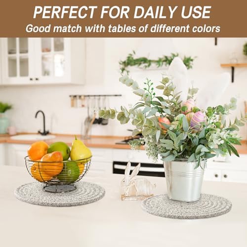 Coga Cotton Trivets for Hot Dishes, 6 Pack Heat Resistant Kitchen Hot
