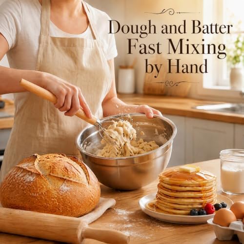 2 Pack Danish Dough Whisk, Sourdough Bread Baking Supplies