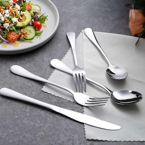 LIANYU 20 Piece Silverware Flatware Set, Stainless Steel Cutlery Set
