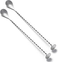BRIOUT 2 Pcs Bar Spoon, 12 Inches Long Handle Drink Stirrer, Stainless Steel by Briout