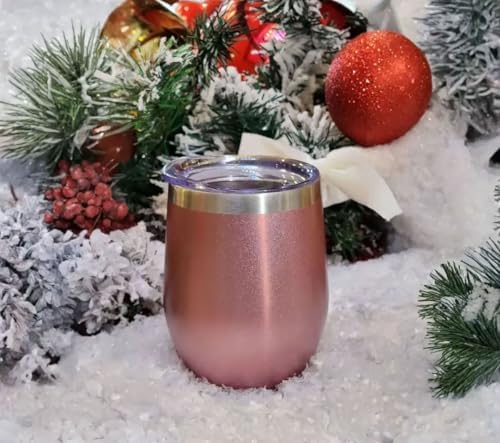 CHILLOUT LIFE 12 oz Stainless Steel Wine Tumblers 2 Pack - Double Wall