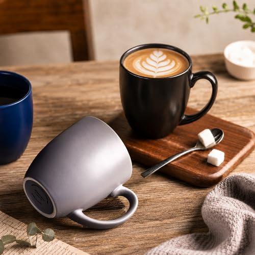 AmorArc 16 oz Coffee Mugs Set of 6, Large Ceramic Coffee Cups Set