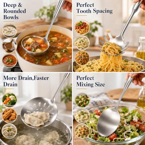 Newness 10-Piece 18/8 Stainless Steel Utensil Set