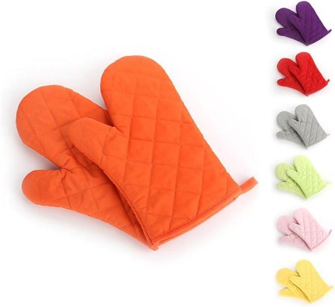 Oven Mitts, Premium Heat Resistant Kitchen Gloves Cotton & Polyester Quilted - Image 2