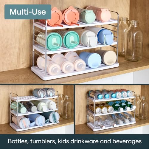 YouCopia UpSpace 12 Water Bottle Organizer, Adjustable Tumbler Cabinet
