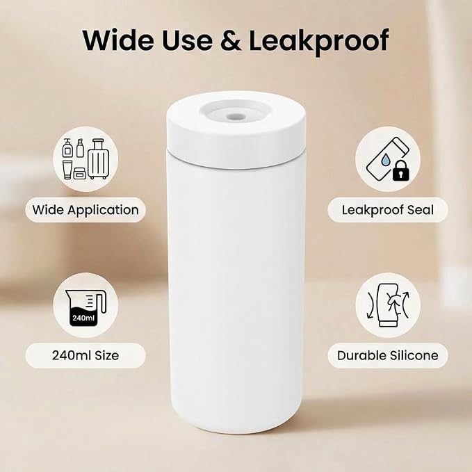 Dish Soap Dish Dispenser, 240ml Silicone Squeeze Washing Up Liquid and Hand - Image 2