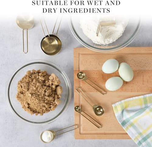 Martha Stewart Richburn 4-Piece Gold Stainless Steel Measuring Spoons