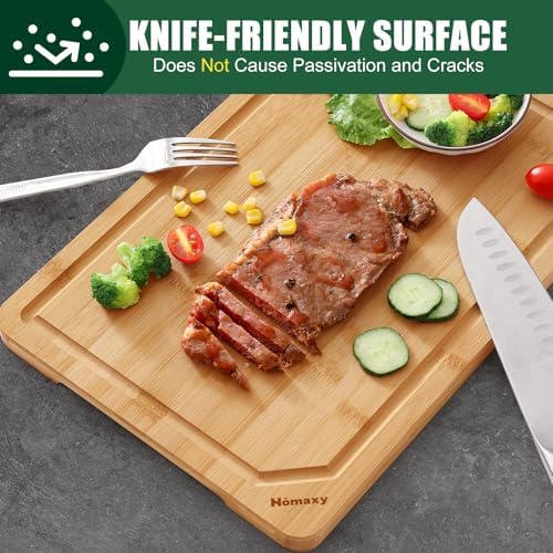 Homaxy 2XL Organic Bamboo Cutting Boards for Kitchen, 20"x14"