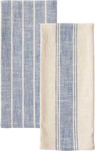 KAF Home Natural Rustic Farmhouse Slubbed Kitchen Towel | 100% Cotton