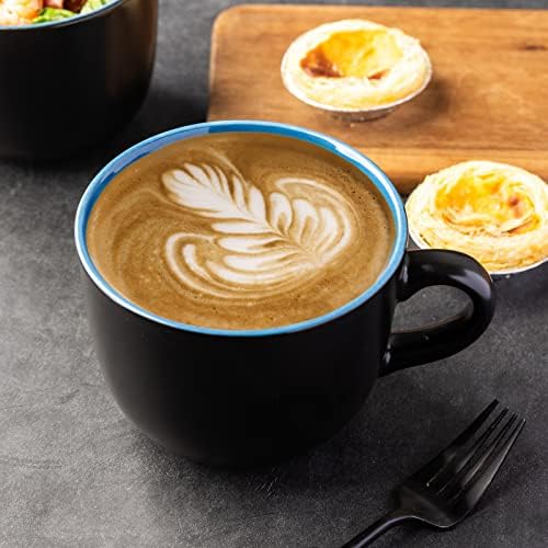 GBhome Jumbo Soup Mugs with Handles, 24 Oz Large Coffee Mugs Set of 4