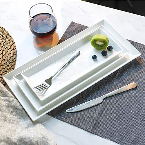 Sweese Serving Platter, 15.5/13.8/11.7 Inch Rectangle Porcelain