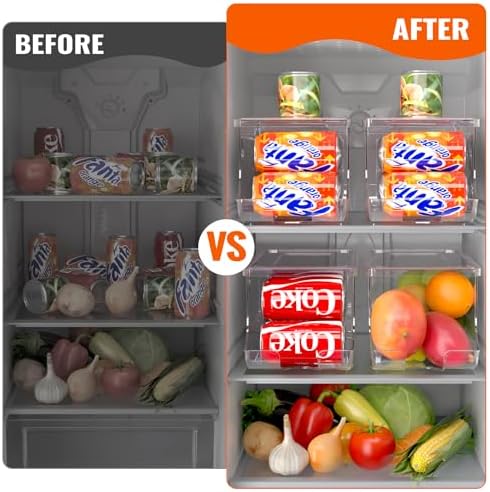 SCAVATA 2 Pack Soda Can Organizer, 12 Cans Each