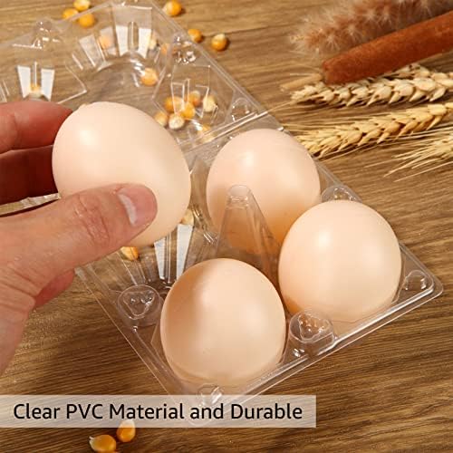 DAJAVE 100 Pack Plastic Egg Cartons