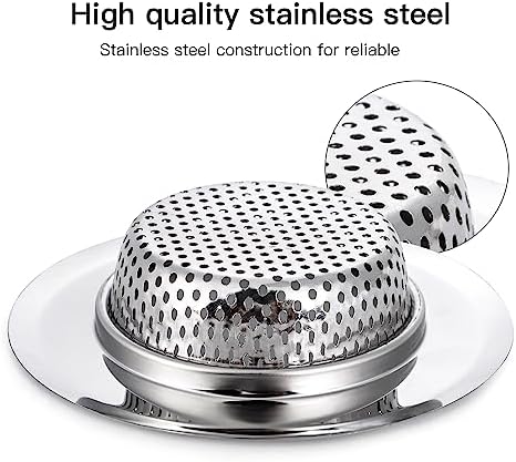 CORNERJOY 4 Pack Heavy Duty Stainless Steel Kitchen Sink Drain