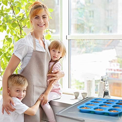 Silicone Muffin Pan Cupcake Set,Non-Stick 12 Cups and Mini 24 Cups