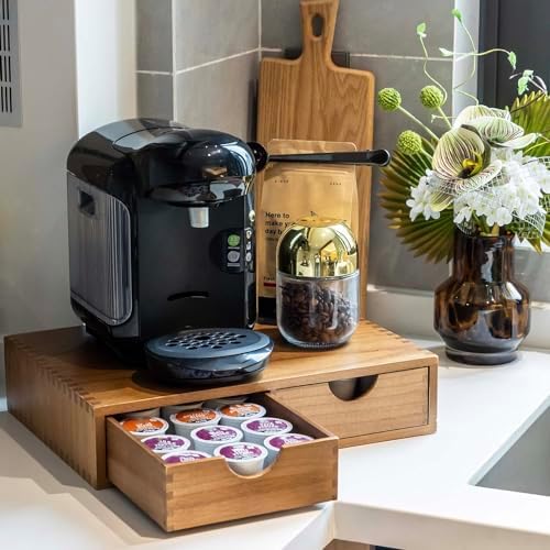Wooden K Cup Organizer, 30-Pod Capacity