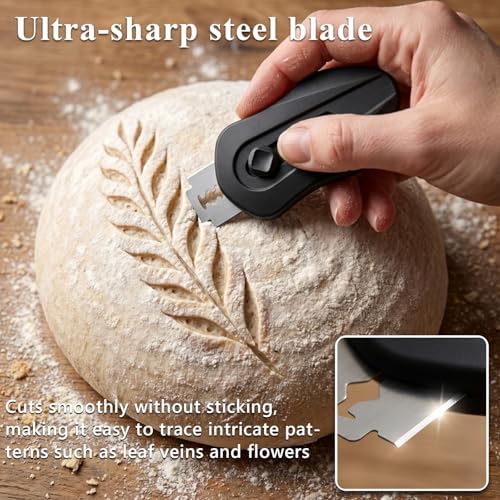 Uliya Bread Lame Set Dough Scoring Tool with 5 Replaceable Blades