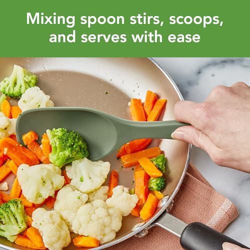 Tovolo Elements Silicone Spoon Set of 2 Mixing and Slotted Spoon