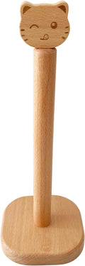 Cute Paper Towel Holder, Wooden Kitchen Roll Stand Organizer Free Standing by Cambiar