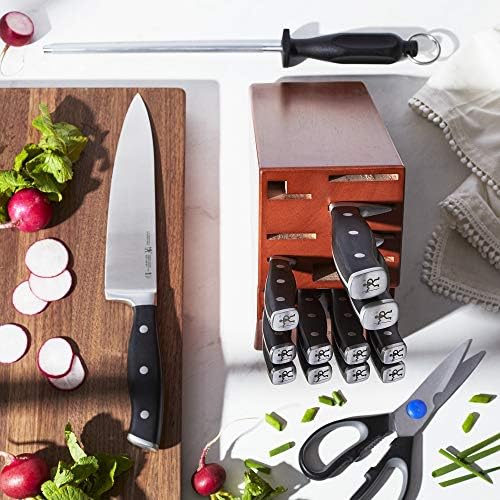 Henckels Forged Accent 15-Pc Knife Block Set, Black Handle