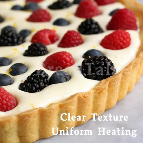 9.5-Inch Tart Pan Set, Nonstick Carbon Steel, Removable Bottom, 2 Pack