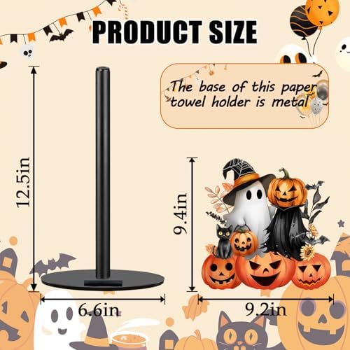 Halloween Decor Paper Towel Holder, Black Ghost