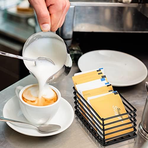 Oudain 2 Pcs Sugar Packet Holders for Coffee Bar, Black