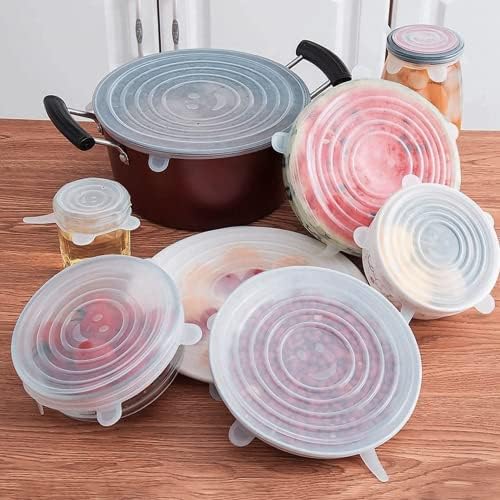 Swedish Home Silicone Stretch Lids, Pack of 6