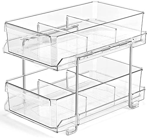 OnDisplay 2-Tier Deluxe Tiered Acrylic Cosmetic/Bath/Pantry/Fridge