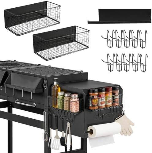 3 Pack Magnetic Storage Bins for Traeger with 10 Hooks