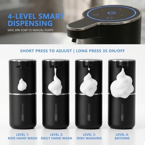 2-Pack Automatic Foam Soap Dispenser – USB Rechargeable Smart Hand