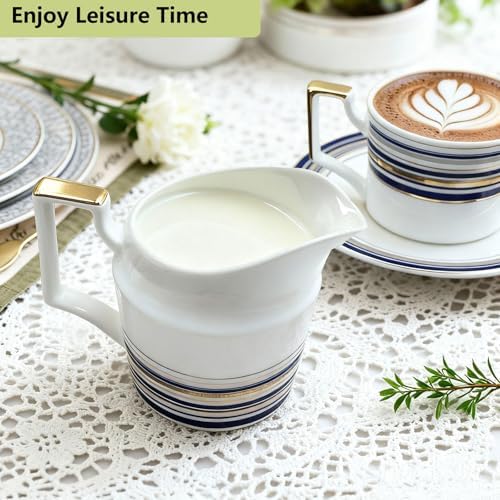 Vintage Tea Sets for Adults, Porcelain Complete Tea Sets - Golden&Blue