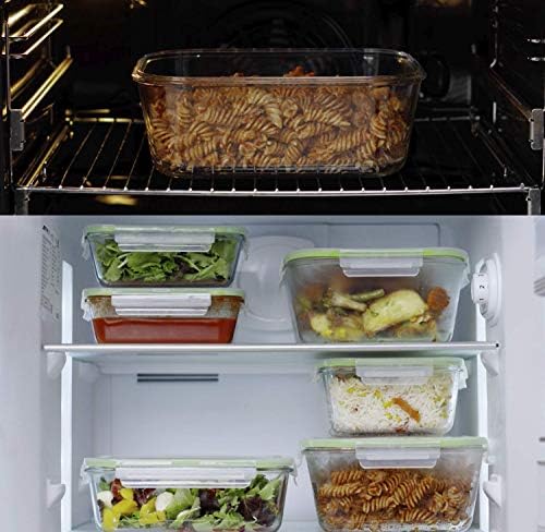 AGTRADE X-LARGE Glass Food Storage Containers with Lids Baking Dish