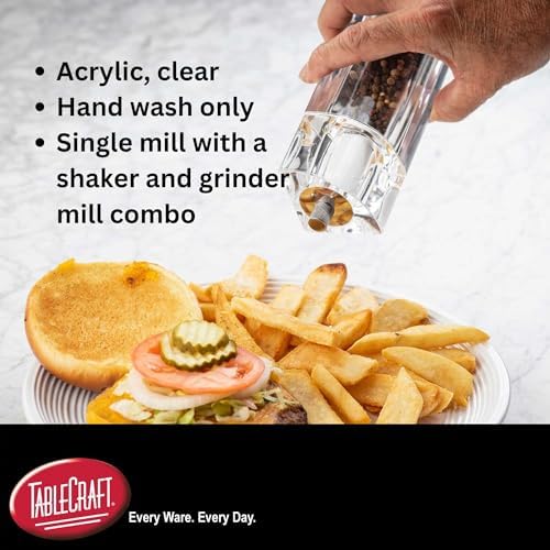 TableCraft Acrylic Salt and Pepper Mill Combo, 30ml/75ml