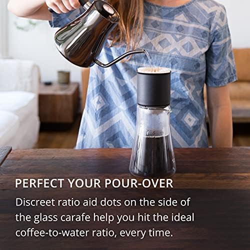 Fellow Stagg Double Wall Pour Over Glass Coffee Carafe, 20 Ounce