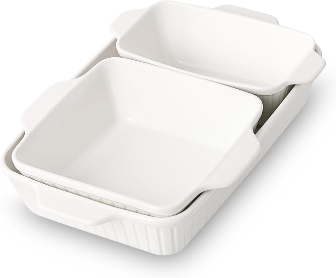 DOWAN Ceramic Casserole Dishes Set of 3 by DOWAN