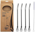 Stainless Steel Spoon Straw 4 Pack Reusable Filter