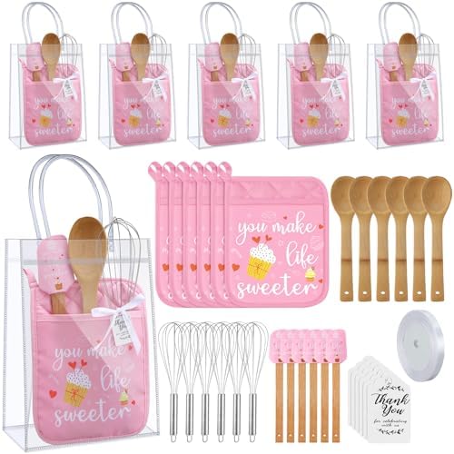 Teenyyou 6 Sets Baby Shower Prizes Potholder Spatula Spoon Whisk,Cake