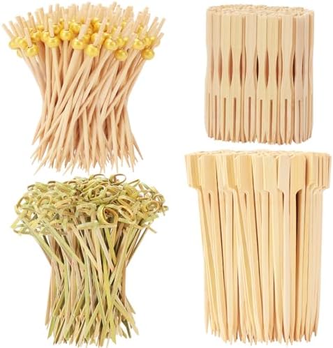 500PCS Cocktail Picks Kit, 4 Styles Fancy Toothpicks for Appetizers