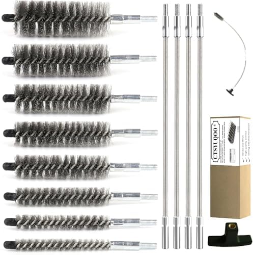 50 in Pipe Cleaning Brush Set with Stainless Steel Bristles