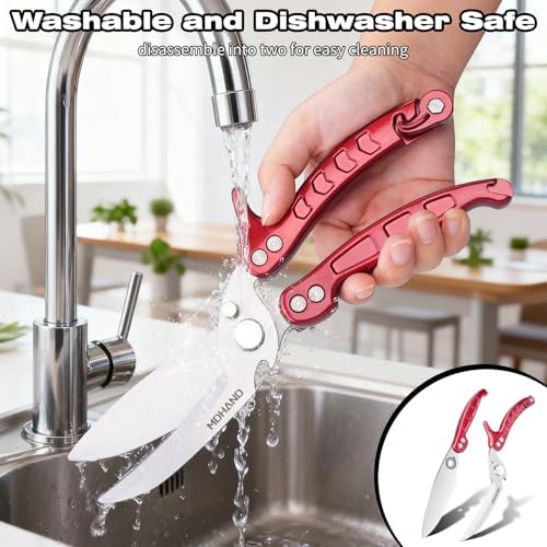 Heavy Duty Poultry Shears - Food Kitchen Scissors for Chicken and Meat